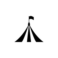 Poster - bathed the tent icon. Elements amusement park concept and web apps. Icon for website design and development, app development. Premium icon