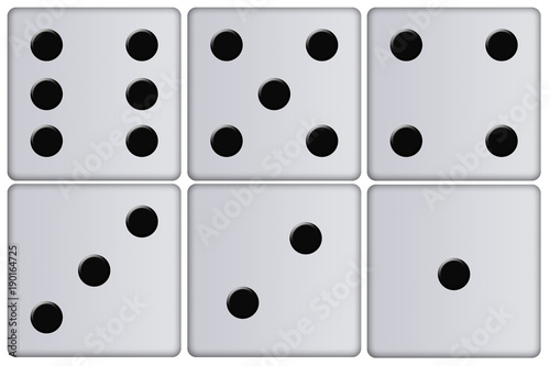 Seis Caras De Un Dado Stock Illustration Adobe Stock