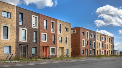 Wall Mural - Modern Social housing under blue sky