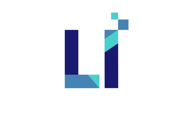 LI Digital Ribbon Letter Logo 