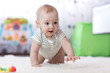 © Oksana Kuzmina - funny baby crawling on floor at home