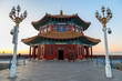Zhanqiao pier at sunrise, Qingdao, Shandong, China. The name 