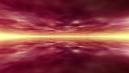 Wall Mural - Traveling through a tunnel of red clouds (Loop).