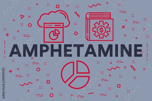 Fotografie, Obraz Conceptual business illustration with the words amphetamine