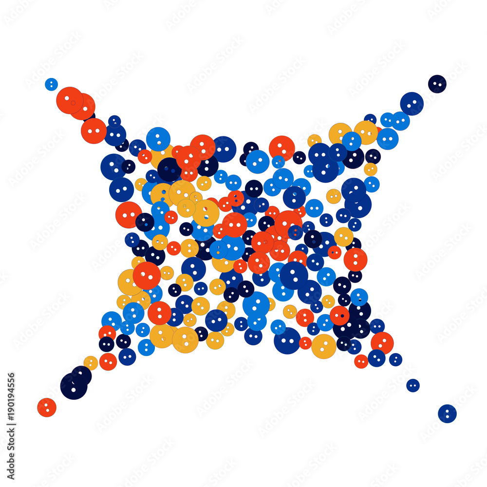 Vector Confetti Background Pattern. Element of design. Colored buttons on a white background