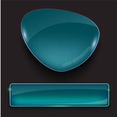 Wall Mural - vector illustration of realistic glass banners set.