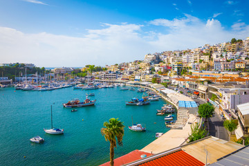 Fototapete - Piraeus, Athens, Greece. Mikrolimano harbour and yacht marina.