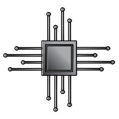 Canvas Print - motherboard circuit microprocessor chip technolgy vector illustration