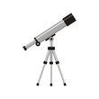 Optical telescope isolated on white background