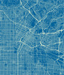 Blue and White vector city map of Los Angeles with well organized separated layers.