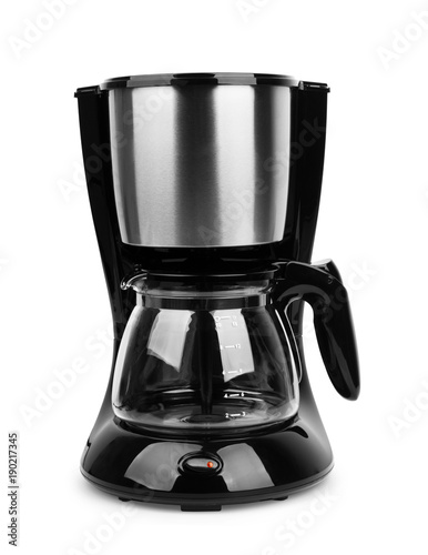 Cuadros en Lienzo Coffee maker machine isolated on white background