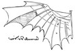 Illustration of Leonardo da Vinci wing sketch