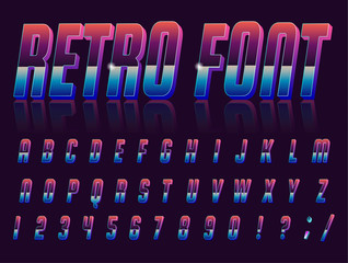 Leinwandbilder - Font style 80 s.