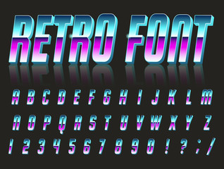 Fototapete - Font style 80 s.