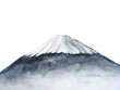 watercolor japanese fuji mountain.Hand drawn illustration isolated on white background