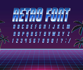 Fototapete - Font style 80 s.