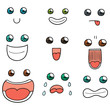 © olllikeballoon - vector set of cartoon face