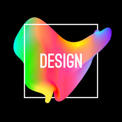 Leinwandbilder - Abstract vibrant background design. Neon colors and bright colorful splashes. Multicolored shapes. Spectrum fluids and liquid. Vector illustration. EPS 10.