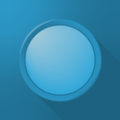 Poster - High Quality Modern Blue Button on Color Background . Vector Isolated Illustration