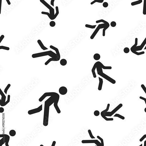 Walking Man Seamless Pattern Background Business Concept Vector
