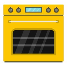 Big Gas Oven Icon. Cartoon Illustration Of Big Gas Oven Vector Icon For Web