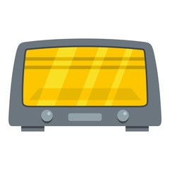 Sticker - Microwave oven icon. Cartoon illustration of microwave oven vector icon for web