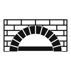 Poster - Brick oven icon. Simple illustration of brick oven vector icon for web