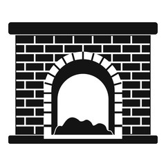 Poster - Brick fireplace icon. Simple illustration of brick fireplace vector icon for web