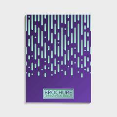 Aufkleber - Covers design for brochure with abstract geometric rounded lines pattern. Modern trendy vector illustration.
