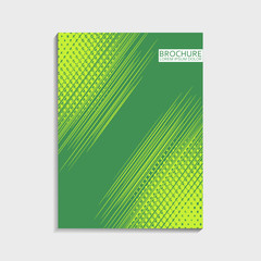 Aufkleber - Covers design for brochure with abstract dinamic lines and halftone effect. Modern trendy vector illustration.