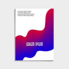 Aufkleber - Covers design for brochure with abstract gradient pattern, flow and wave effect. Modern trendy vector illustration.