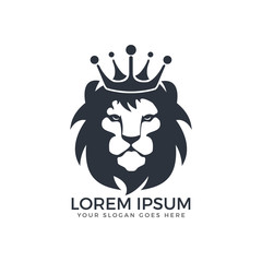 Wall Mural - Lion head logo vector design. lion king head sign concept.