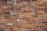 Fototapeta Góry - Old red brick wall background texture