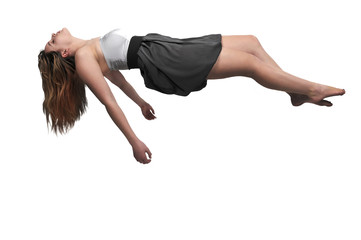 beautiful floating woman