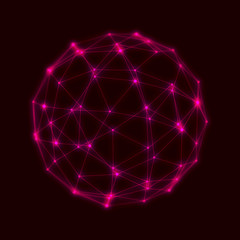 Wall Mural - molecule and communication background. brochure or web banner design. lines and dots. medical, techn