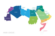 Map Of Arab League. Vector