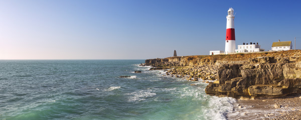 Wall Mural - Portland Bill Lighthouse in Dorset, England on a sunny day