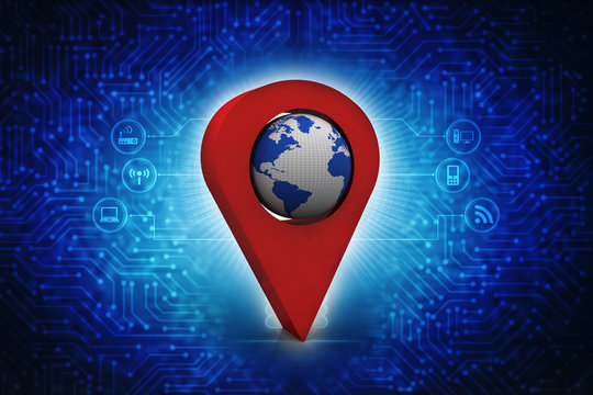 3d  rendering travel and navigation planning, concept