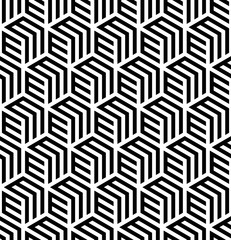 Wall Mural - Vector seamless texture. Modern geometric background. Repeated pattern with hexagonal tiles.
