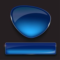 Wall Mural - vector illustration of realistic glass banners set.