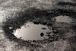 pothole resembling lunar surface crater