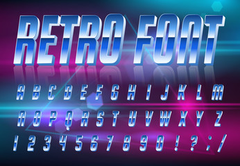 Fototapete - Font style 80 s.