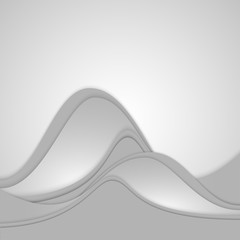 Wall Mural - Abstract wavy gray background of puff paper