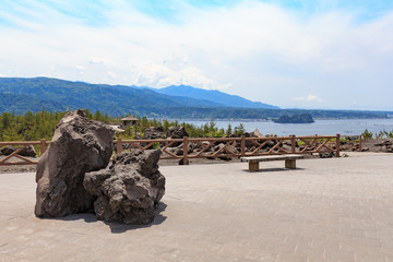 Wall Mural - 有村溶岩展望所 -桜島 大正溶岩原に作られた360度広がる眺望の展望所-