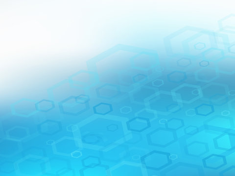 Abstract high resolution faded blue hexagon design background template perfect for various websites, artworks, graphics, cards, banners, ads and much more.  Plenty of space for text.