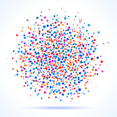Wall Mural - colorful abstract blot of dots. vector illustration.