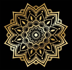 Wall Mural - Gold vector mandala