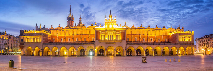 Wall Mural - Panorama of Cloth Hall at Main Market Square in Cracow, Poland