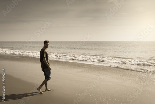 Beau Jeune Homme Sur La Plage Buy This Stock Photo And