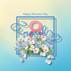 Wall Mural - Women's Day Greeting Card